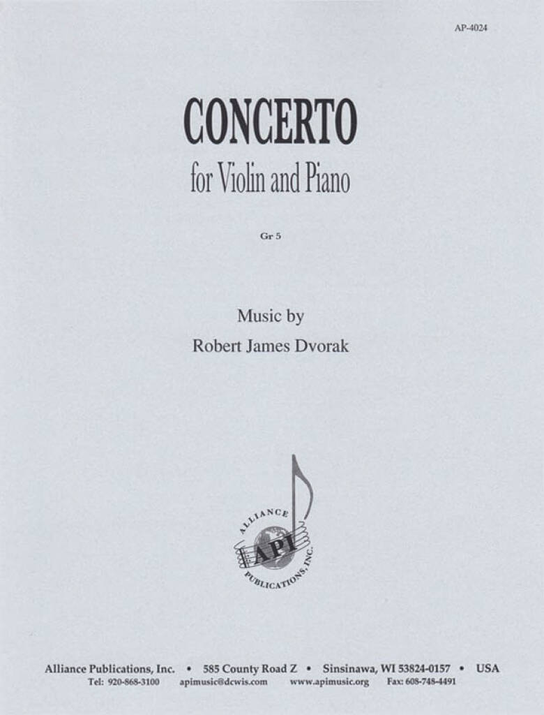 Concerto For Violin And Piano